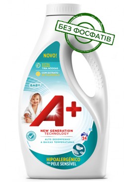Гель для стирки A+ Baby для детского белья, 1.2 л (24 стирок)